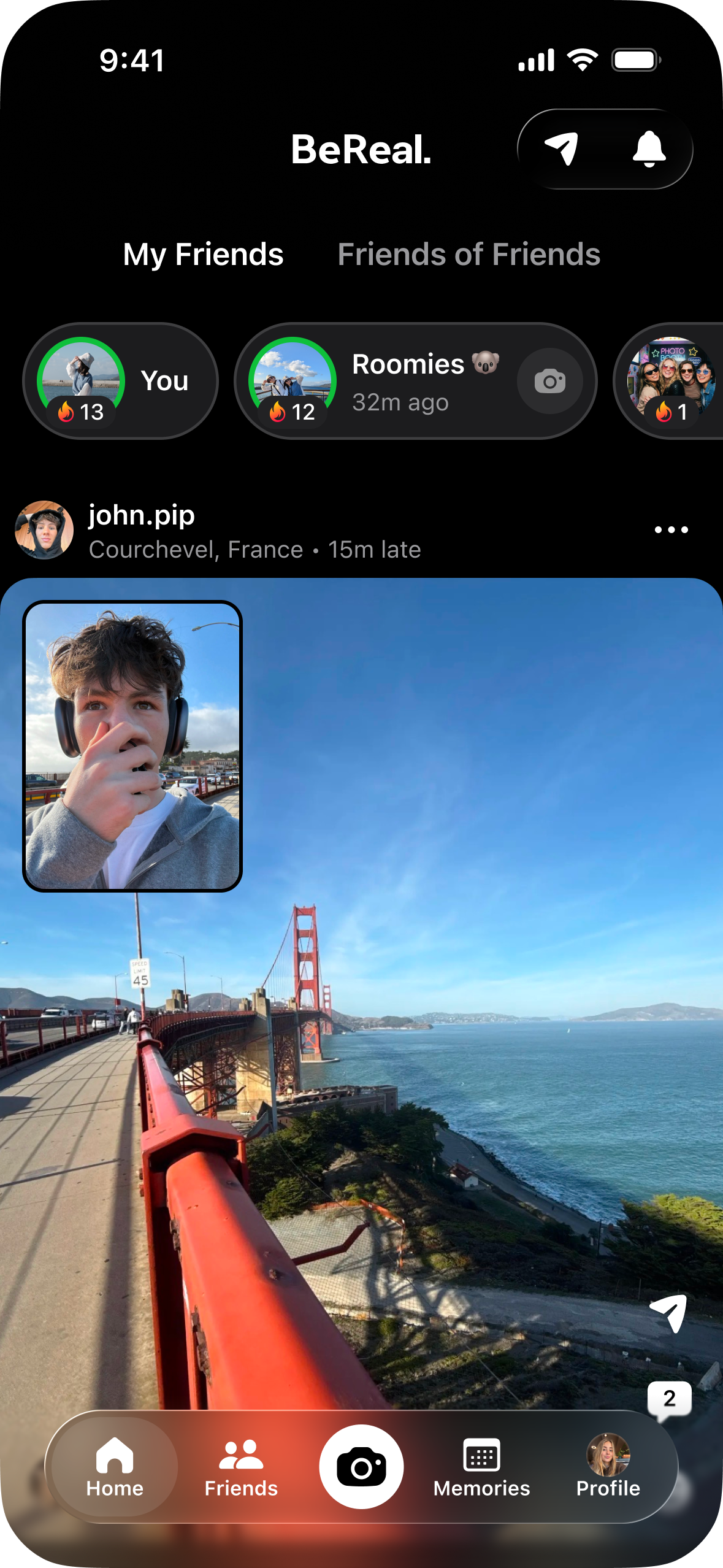 Composited group frame